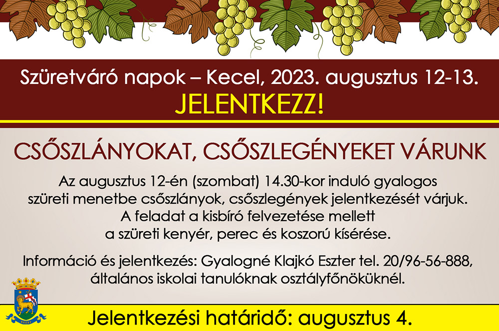 Szuretvaro felhivas 2023 Csoszlanyok